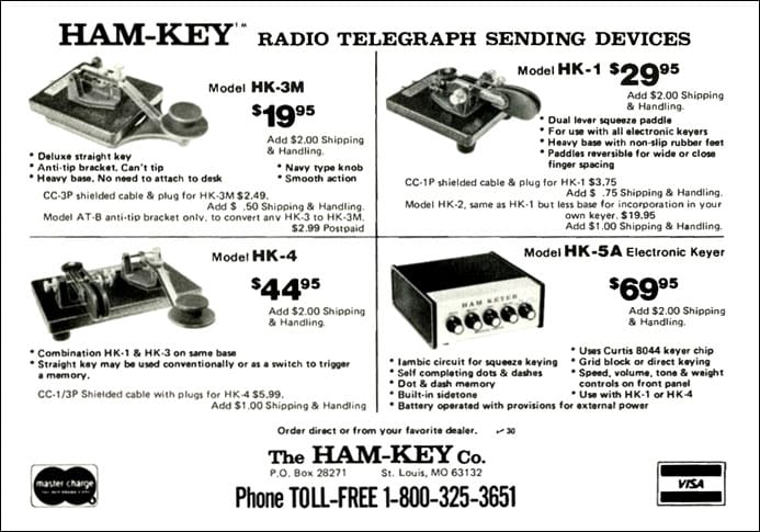 Ham-Key advert, 1980