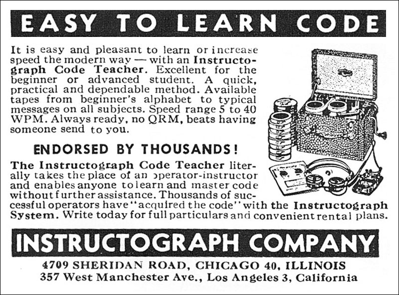 Instructograph advertisement, December 1958