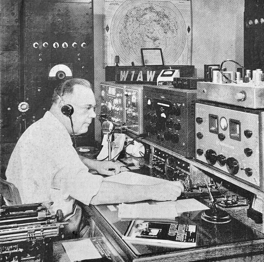 ARRL headquarters station W1AW, probably in the 1950s