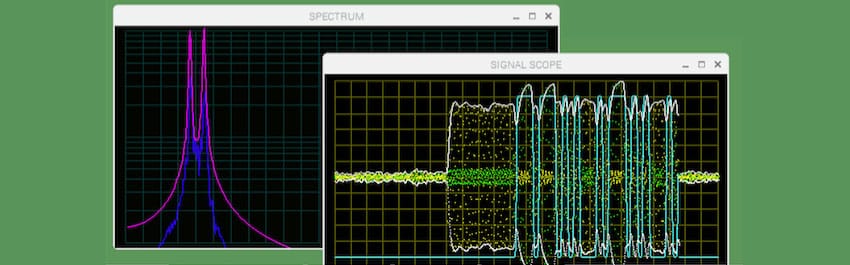 Screen capture of FSK Morse transmission on Pi